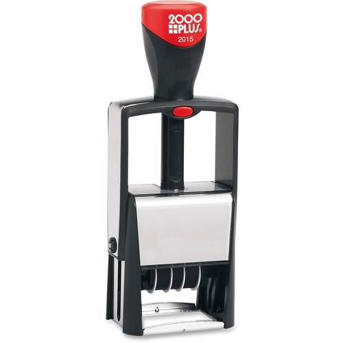 COSCO 2000 Plus Heavy-Duty 6-year Line Dater - Date Stamp - 0.63" Impression Width x 1.25" Impression Length - 5000 Impression(s) - Black - 1 Each