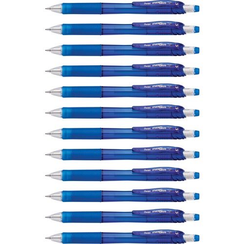 Pentel EnerGizeX Mechanical Pencils - 0.5 mm Lead - #2 - Refillable - Transparent Blue Plastic Barrel