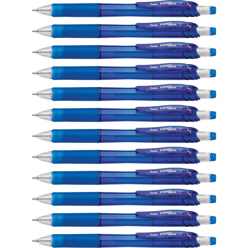 Pentel EnerGize-X Mechanical Pencil - 0.7 mm Lead - HB - Refillable - Transparent Blue Plastic Barrel - 1 Dozen