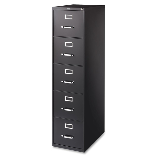 Hirsh File Cabinet - 5-Drawer - 15" x 26.5" x 61.4" - 5 x Drawer(s) for File - Letter - Vertical - Locking Drawer, Rust Proof - Recycled