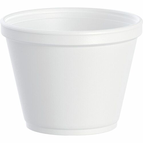 Dart 12 oz EPS Foam Container - White - 20 / Pack - Storing, Sauce, Soup, Pasta, Salad, Ice Cream - 4.2" Diameter - White - Foam, Expanded Polystyrene (EPS) Body - 25 / Pack