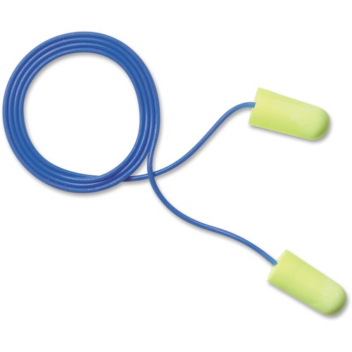 3M soft Yellow Neons Corded Earplugs - Comfortable, Disposable, Corded, Noise Reduction - Noise Protection - Yellow - 200 / Box