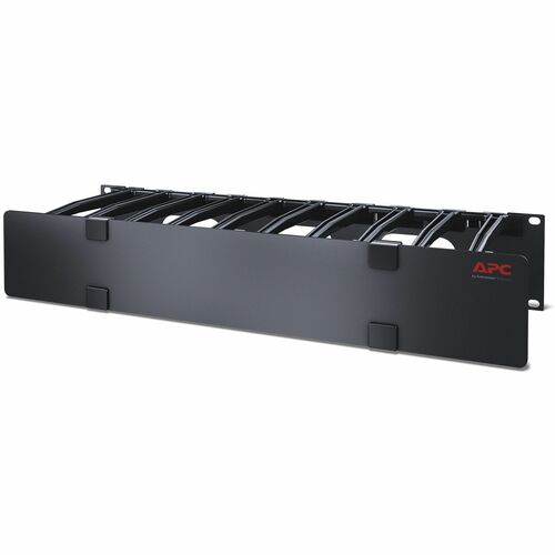 APC by Schneider Electric Horizontal Cable Manager - Cable Manager - Black - 2U Rack Height - TAA Compliant