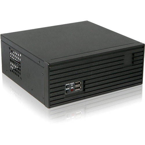 iStarUSA Compact Stylish Mini-ITX Enclosure - Tower - Black, Black - Aluminum, Steel - 2 x Bay - Mini ITX Motherboard Supported - 1 x Fan(s) Supported - 2 x Internal 2.5" Bay - 1x Slot(s) - 2 x USB(s)