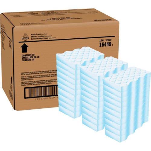 Mr. Clean Extra Durable Magic Eraser Cleaning Pads - Pad - 30 / Carton - Blue, White - Sponges & Scouring Pads - PAG16449