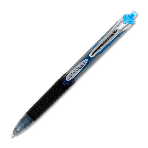 Zebra Pen Sarasa SE Gel Pen - Medium Pen Point - 0.7 mm Pen Point Size - Refillable - Retractable - Teal Water Based Ink - Translucent Barrel - 1 Each - Ballpoint Retractable Pens - ZEB46460