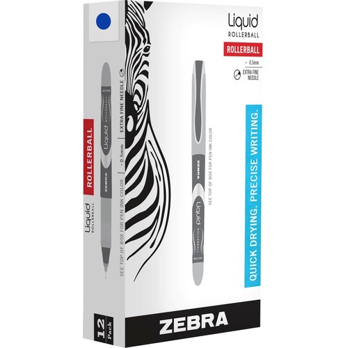 Zebra Pen Z-Grip Gel Pen - Medium Pen Point - 0.7 mm Pen Point Size - Blue - Translucent Barrel - Metal Tip