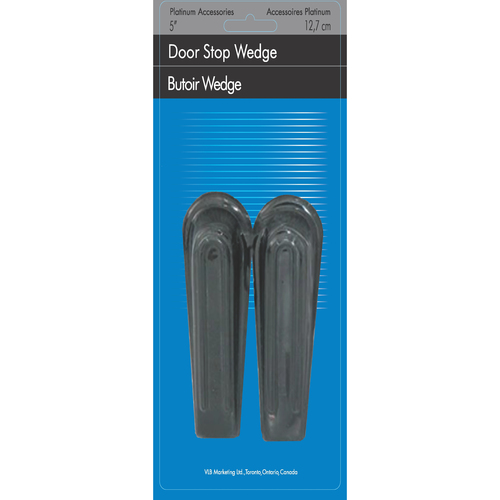 Filemode Wedge Door Stop - 5" (127 mm) Door Clearance - Non-slip, Crush Resistant - Black - Doorstops - VLB78012