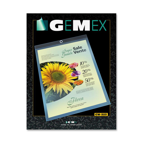 Gemex Hang-Up Style Sheet Holder - Support 8.50" (215.90 mm) x 11" (279.40 mm) Media - Vinyl, Metal - 10 / Pack - Clear