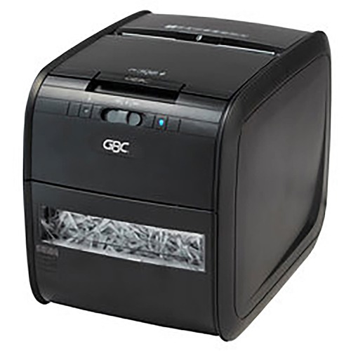 Swingline Stack-and-Shred 60X Shredder - Cross Cut - 60 Per Pass - for shredding Credit Card, Paper Clip, Staples, Paper - 0.3" x 1.8" Shred Size - Level 3 - 1.52 m/min - 9" Throat - 10 Minute Run Time - 40 Minute Cool Down Time - 15.14 L Wastebin Capacit