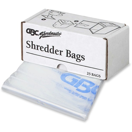 Swingline Shredder Bag - 25/Box - Plastic - Clear = GBC65015