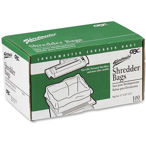 Swingline Shredder Bag - 158.99 L - 18" (457.20 mm) Height x 48" (1219.20 mm) Width x 24" (609.60 mm) Depth - 100/Box - Poly - Clear