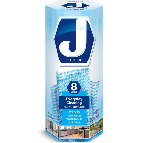 J Cloth J Cloth Environmentally Friendly Surface Cleaner - Cloth - 8 / Pack - Blue - Janitorial Cloths & Wipes - UWW5835451071