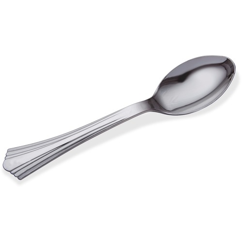 Reflections Silver Heavyweight Spoons - 1 Piece(s) - Spoon - 1 x Spoon - Disposable - Silver - 600 / Carton
