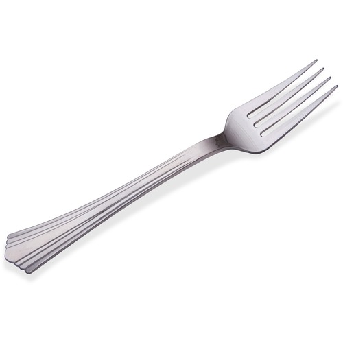 Reflections Plastic Fork - 40 / Pack - 1 Piece(s) - 15/Carton - Fork - 1 x Fork - Disposable - Silver