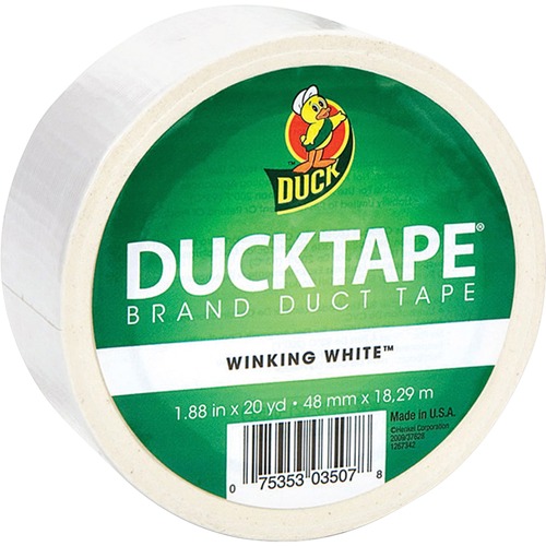 Duck Brand Brand Color Duct Tape - 20 yd Length x 1.88" Width - 1 / Roll - White