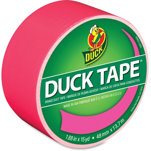 Duck Brand Color Duct Tape - 15 yd Length x 1.88" Width - For Color Coding, Repairing, Packing, Crafting - 1 / Roll - Pink