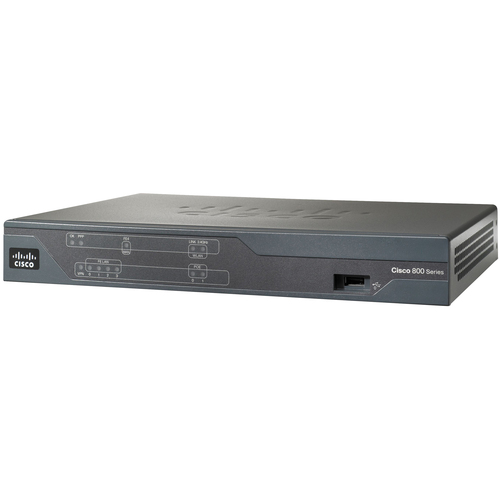 Cisco 881V Multi Service Router - ISDN - 12 Ports - 4 RJ-45 Port(s) - Management Port - 256 MB - Fast Ethernet - Desktop - 1 Year