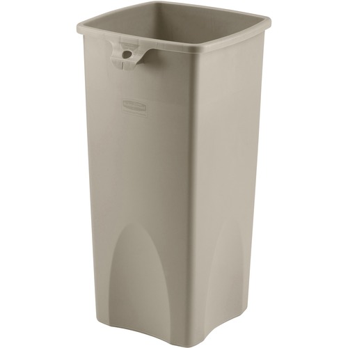 Rubbermaid Commercial 3569-88 Untouchable Square Container - 87.10 L Capacity - Square - Crack Resistant, Chemical Resistant - 30.9" Height x 15.5" Width - Beige - 1 Each