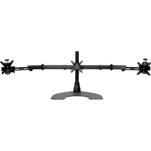 Ergotech Triple Monitor TW Desk Stand - Up to 27" Screen Support - 34.02 kg Load Capacity - LCD Display Type Supported - Freestanding, Desktop - Steel, Aluminum - Black