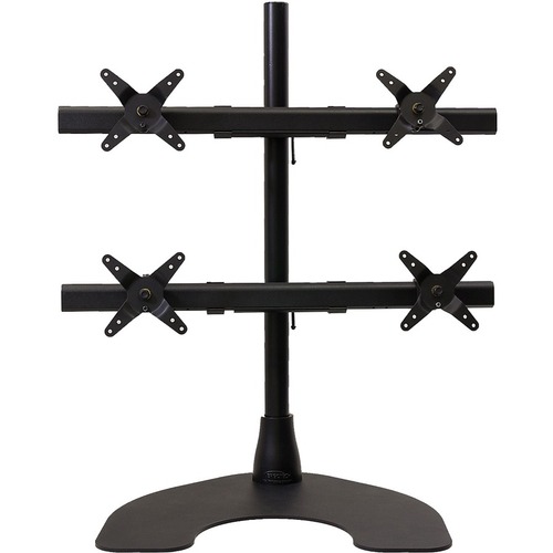 Ergotech Quad HD LCD Monitor Desk Stand - Up to 24" Screen Support - 11.34 kg Load Capacity - LCD Display Type Supported - Desktop, Freestanding - Black