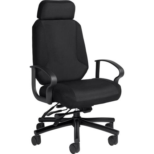 Global Robust High Back Multi-Tilter Chair - Volcanic Ash Nylon, Polyester, Foam Seat - 6 Prong Oval Tubular Base