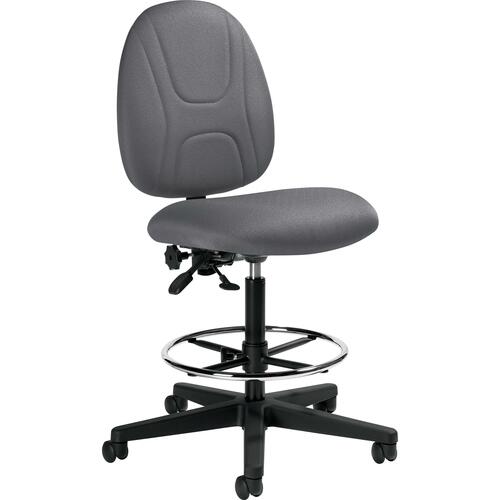 Offices To Go Beta Armless Task Drafting Chair - Slate Polyester Seat - 5-star Base - Chrome - Stools & Drafting Chairs - GLBMVL2718JN03