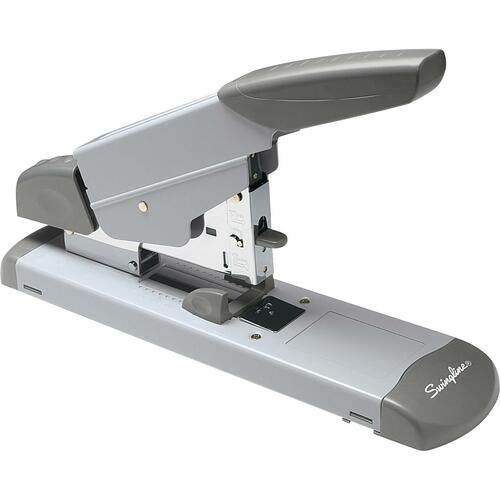 Swingline 390 Heavy Duty Stapler - Staples Upto 160 Sheet of 20lb Paper - 2.75" (69.85 mm) Throat Depth - 1 Each - Platinum - Metal