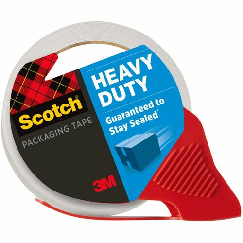 Scotch Heavy-Duty Shipping/Packaging Tape - 54.60 yd Length x 1.88" Width - 3.1 mil Thickness - 3" Core - Synthetic Rubber Resin - 3.10 mil - Dispenser Included - Breakage Resistance, Split Resistant, Tear Resistant - For Packing, Mailing, Moving, Shippin