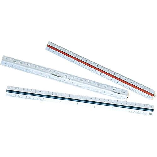 Staedtler Engineers Triangular Scale - Metric Measuring System - Plastic - 1 Each - White - Triangular Scales - STD98718ISOBK