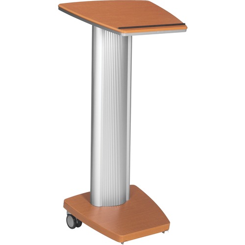 Global Bungee Lectern - Tiger Walnut Rectangle Top - 22" Table Top Width x 17" Table Top Depth - 44" Height - Laminated