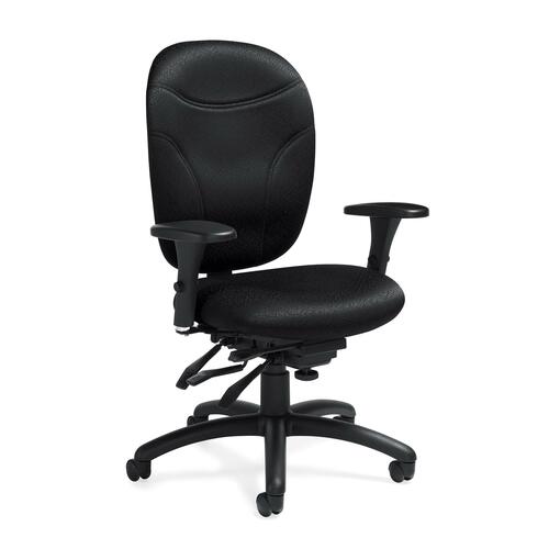 Global E-Plus Trio Medium Multi Tilter Chair - Charcoal Fabric Seat - 5-star Base