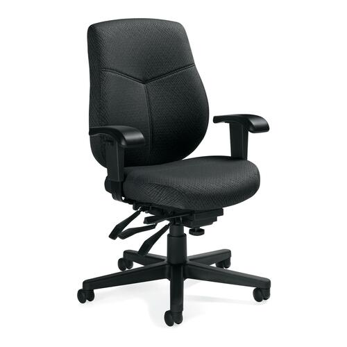 Global Aurora Medium Back Multi Tilter Management Chair - Dusk Fabric Seat - 5-star Base