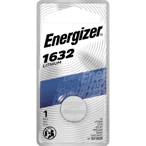 Energizer 1632 Lithium Coin Battery, 1 Pack - For Toy, Heart Rate Monitor, Glucose Monitor, Keyless Entry, Game, Keyfob Transmitter, Watch, Remote Control - CR1632 - 130 mAh - 3 V DC - Specialty Batteries - EVEECR1632BP