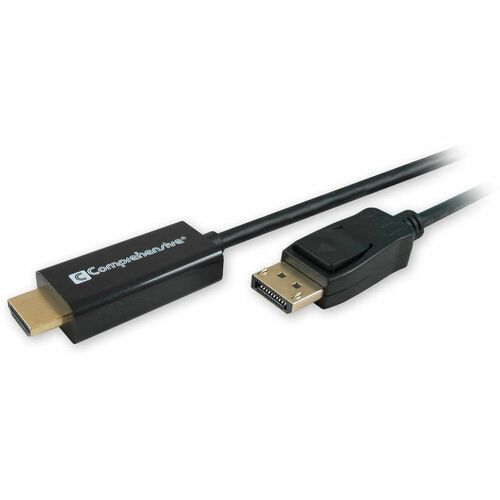 Comprehensive Standard Series DisplayPort to HDMI High Speed Cable 3ft - 3 ft DisplayPort/HDMI A/V Cable for Audio/Video Device - First End: 1 x HDMI Digital Audio/Video - Male - Second End: 1 x DisplayPort Digital Audio/Video - Male - 10.2 Gbit/s - Suppo
