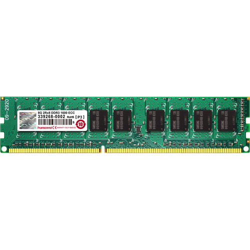Transcend 8GB DDR3 Memory 240Pin Long-DIMM DDR3-1600 ECC Unbuffer Memory - For Server - 8 GB - DDR3-1600/PC3-12800 DDR3 SDRAM - 1600 MHz - CL11 - ECC - Unbuffered - 240-pin - DIMM - Lifetime Warranty