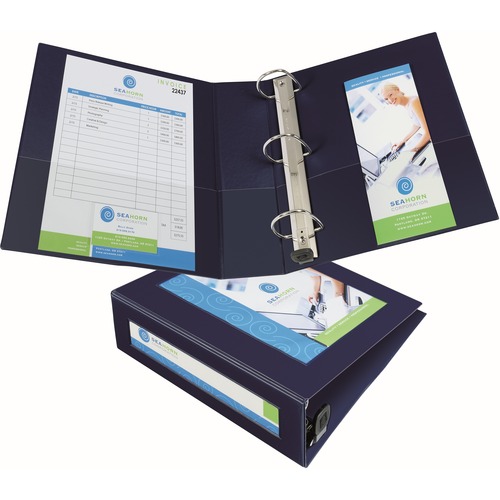 Avery® Heavy-Duty Framed View 3-Ring Binder - 3" Binder Capacity - Letter - 8 1/2" x 11" Sheet Size - 670 Sheet Capacity - 3 x Ring Fastener(s) - 2 Pocket(s) - Vinyl - Recycled - Pocket, Heavy Duty, Business Card Holder, One Touch Ring, Locking Ring, 