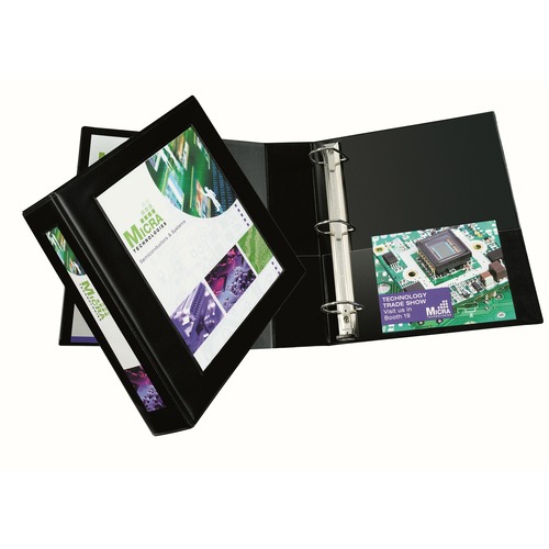 Avery® Heavy-Duty Framed View 3-Ring Binder - 2" Binder Capacity - Letter - 8 1/2" x 11" Sheet Size - 540 Sheet Capacity - 3 x Ring Fastener(s) - 2 Pocket(s) - Vinyl - Recycled - Pocket, Heavy Duty, Business Card Holder, One Touch Ring, Locking Ring, 