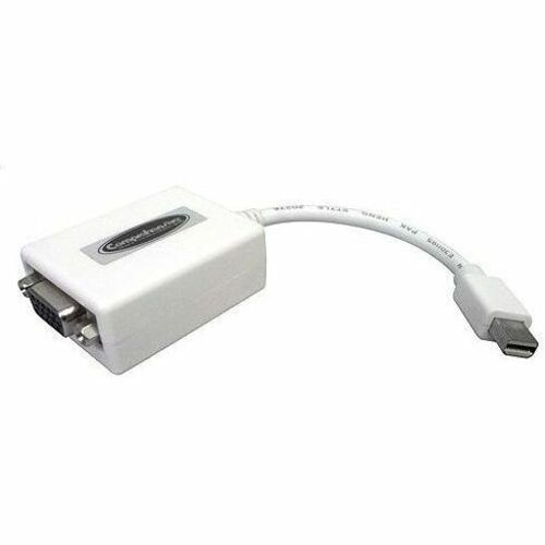 Comprehensive Mini DisplayPort Male to VGA Female Dongle Adapter - Mini DisplayPort/VGA A/V Cable for Audio/Video Device, HDTV, PC - First End: 1 x Mini DisplayPort 1.1a Digital Audio/Video - Male - Second End: 1 x 15-pin HD-15 - Female - 5.4 Gbit/s - Sup