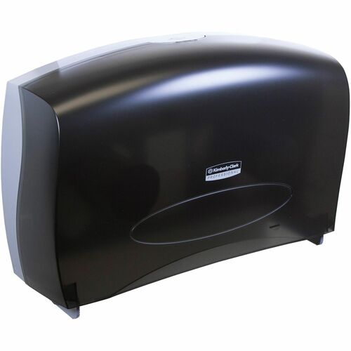 Kimberly-Clark Professional Jumbo Roll Toilet Paper Dispenser - Roll Dispenser - 2 x Roll - 13.1" Height x 20.4" Width x 5.8" Depth - Smoke - 1 Each