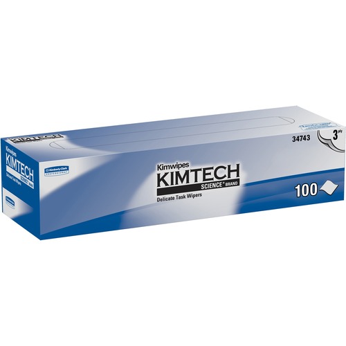 KIMTECH Delicate Task Wipers - Pop-Up Box - For Laboratory - 119 / Box - 1 / Box - Absorbent - White