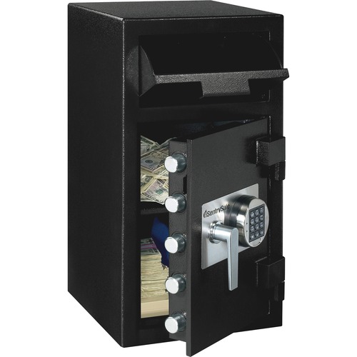 Sentry Safe Depository Electronic Lock Safe - 1.60 ft³ - Programmable, Electronic Lock - 5 Live-locking Bolt(s) - Fire Resistant, Water Resistant, Theft Resistant - for Home, Money, Document - Internal Size 17.50" x 13.70" x 11.30" - Overall Size 27" x 14