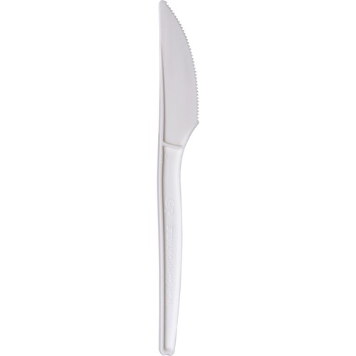 Eco-Products 7" PSM Knives - 50/Pack - Plant Starch - Natural White