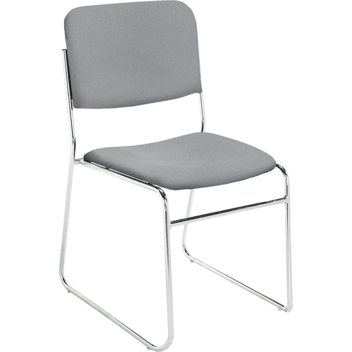National Public Seating Signature Light Weight Fabric Padded Stack Chair - Classic Gray Seat Color - Fabric Seat Material - Steel Frame Material - Sled Base