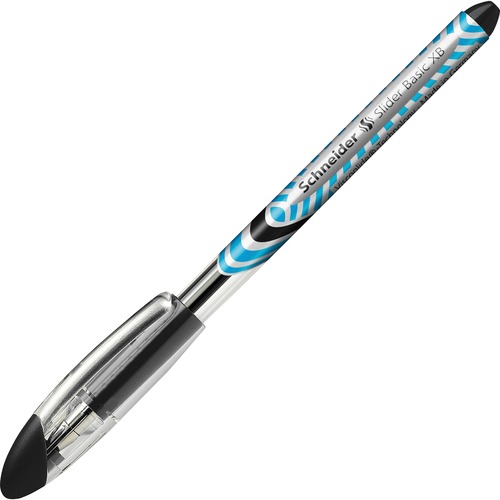 Schneider Slider Basic XB Ballpoint Pens - Black - Stainless Steel Tip - 10 / Box
