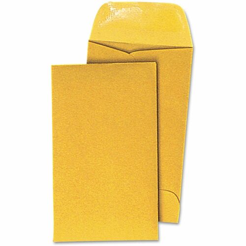 Universal Envelope - Coin - #3 - 20 lb - Gummed - Light Brown Kraft - Kraft Paper - 500 / Box