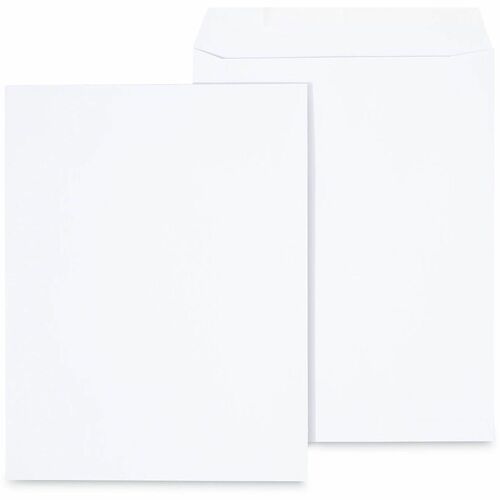 Universal Envelope - Catalog - #13 1/2 - 28 lb - Self Adhesive - White - Paper Stock - 100 / Box