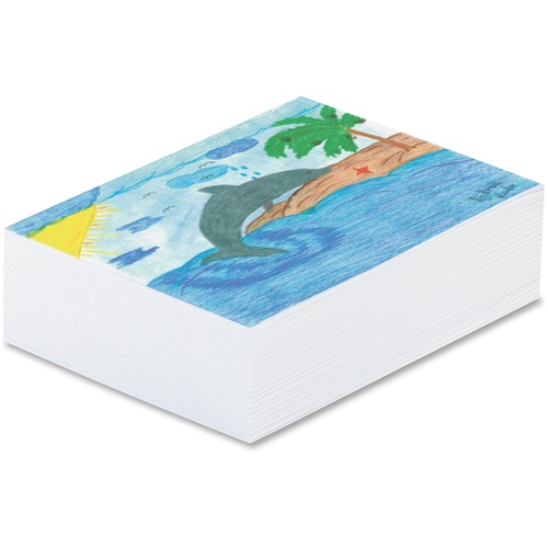 Pacon Newsprint Paper - Letter - Plain - Unruled Front Ruling - Letter - 8 1/2" x 11" Sheet Size - White Paper - Recyclable - 500 / Ream