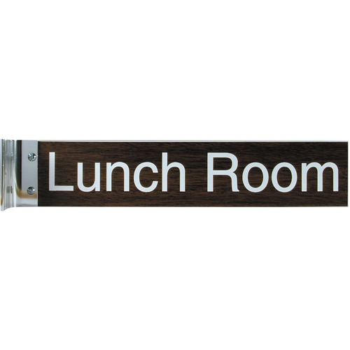 Xstamper Corridor Sign - 1 Each - 10" Width x 2" Height - Rectangular Shape - Wall Mountable - Double Sided - Aluminum - Silver