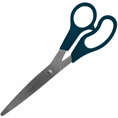 Westcott All Purpose 8" Scissors - 3.50" Cutting Length - 8" Overall Length - Left/Right - Stainless Steel - Pointed Tip - Black - 1 Each